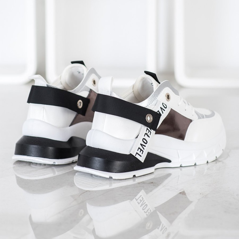 Marquiz Scarpe da ginnastica alla moda bianca nero 1