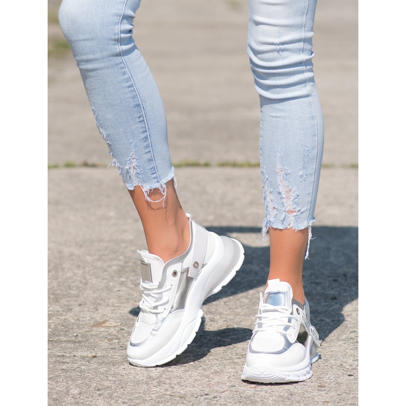 Marquiz Scarpe da ginnastica alla moda bianca 2