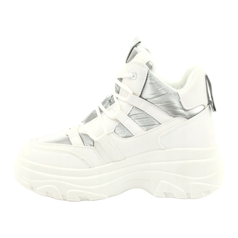 Evento Scarpe sportive alte 20BT26-3192 bianca d'argento 2
