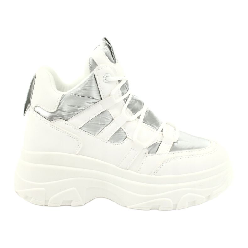 Evento Scarpe sportive alte 20BT26-3192 bianca d'argento 1
