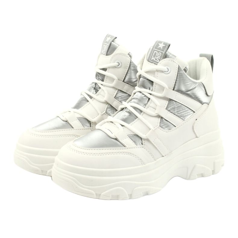 Evento Scarpe sportive alte 20BT26-3192 bianco argento 4