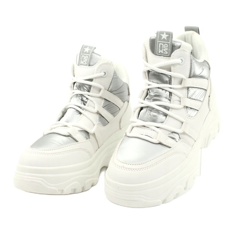 Evento Scarpe sportive alte 20BT26-3192 bianco argento 3