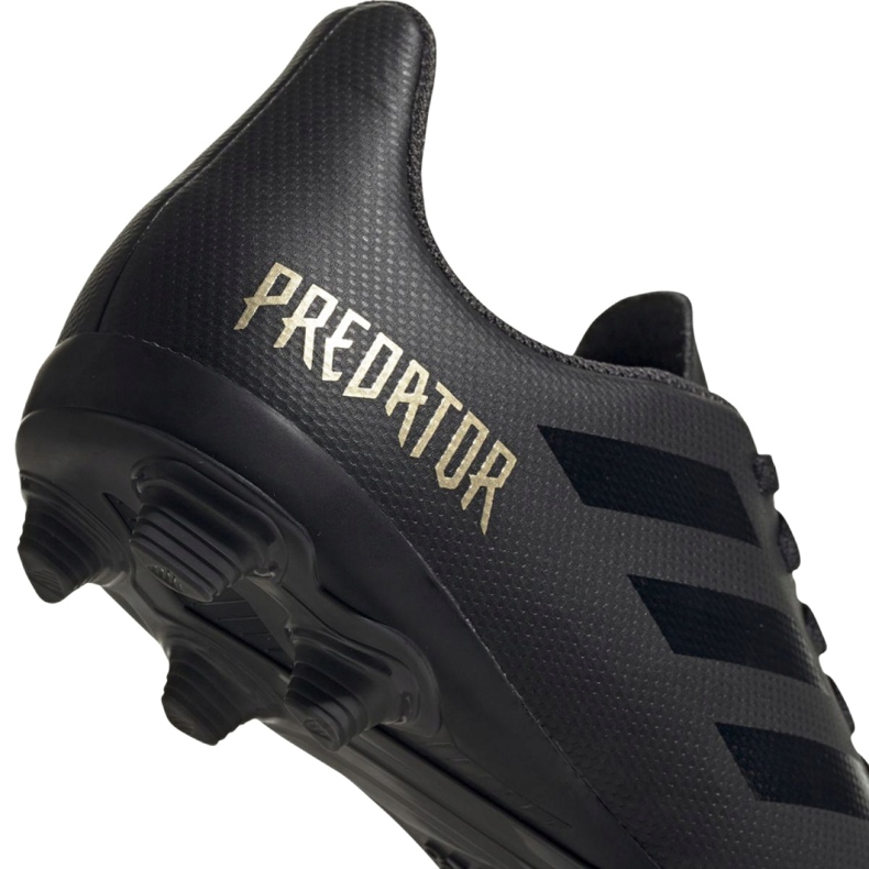Adidas Predator 19.4 FxG Jr EF8989 scarpe da calcio nere nero 3