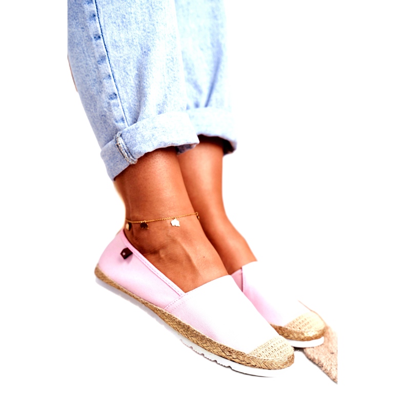 Espadrillas da Donna, Suola Intrecciata Rosa Big Star DD274728 beige d'oro 2