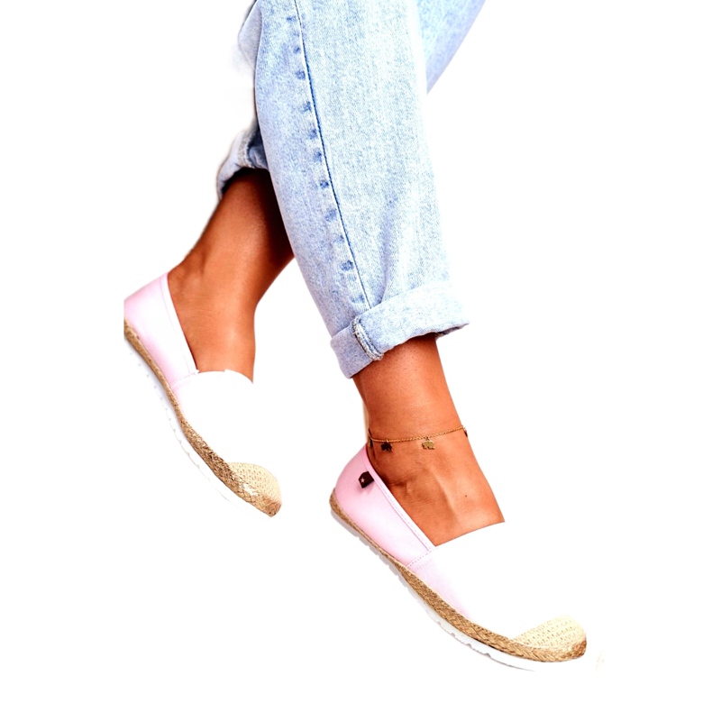 Espadrillas da Donna, Suola Intrecciata Rosa Big Star DD274728 beige d'oro 1