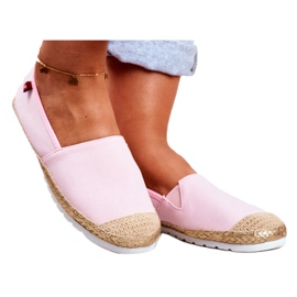 Espadrillas da Donna, Suola Intrecciata Rosa Big Star DD274728 beige d'oro 3