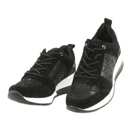 Scarpe sportive da donna allacciate Filippo DP1505/20 nere nero 2