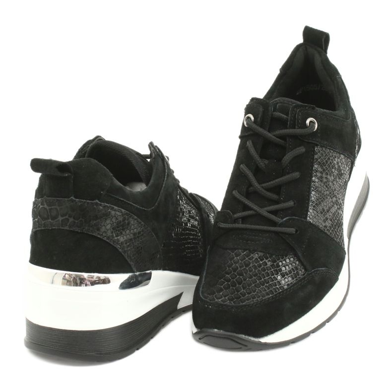 Scarpe sportive da donna allacciate Filippo DP1505/20 nere nero 3