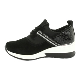 Filippo Scarpe sportive in pelle scivolose DP1388 / 20 BK Nice nero argento 1