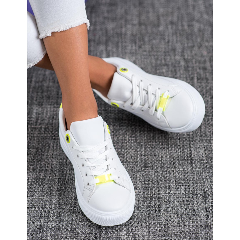 SHELOVET Sneakers Con Ecopelle bianca 1