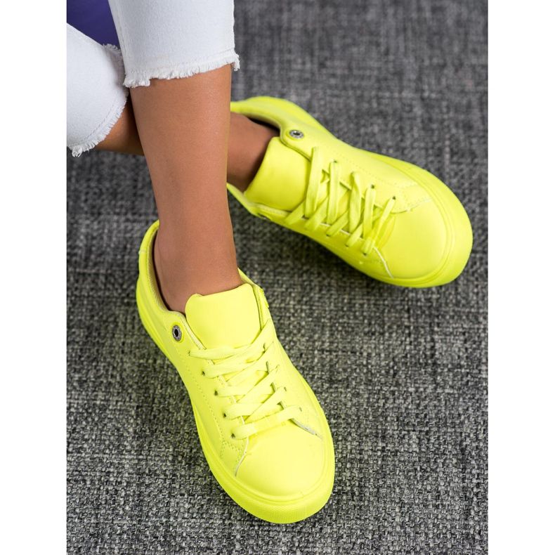SHELOVET Sneakers Con Ecopelle giallo 1
