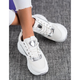 Ideal Shoes Sneakers sportive alla moda bianco 1