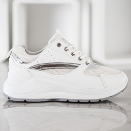 Ideal Shoes Sneakers sportive alla moda bianco 2