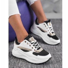 Ideal Shoes Sneakers sportive alla moda bianco nero 2