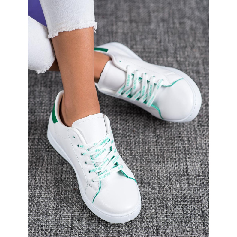 SHELOVET Scarpe sportive alla moda bianco verde 1