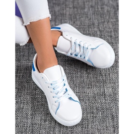 SHELOVET Scarpe sportive alla moda bianca blu 2