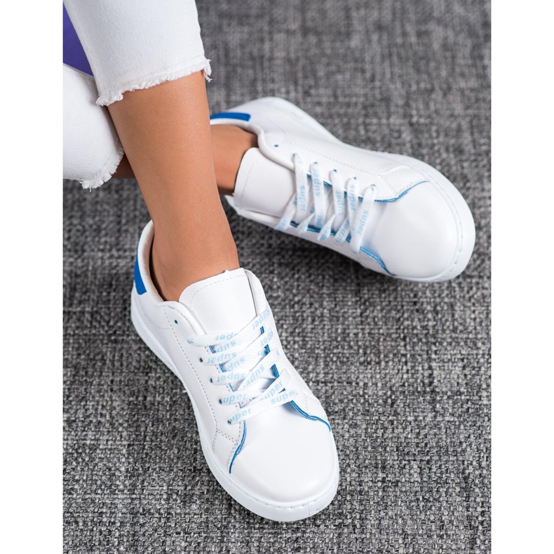 SHELOVET Scarpe sportive alla moda bianca blu 2