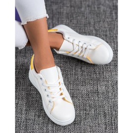 SHELOVET Scarpe sportive classiche bianca giallo 2