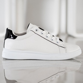 SHELOVET Scarpe sportive classiche bianco nero 2