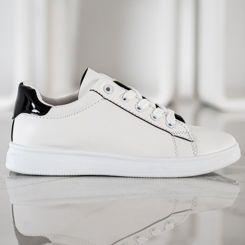 SHELOVET Scarpe sportive classiche bianca nero 2