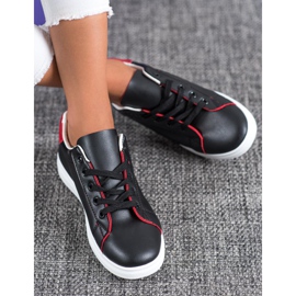 SHELOVET Scarpe sportive classiche nero rosso 1