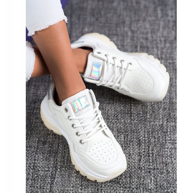 SHELOVET Sneakers in ecopelle bianco 2