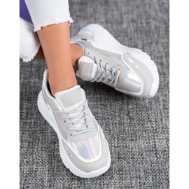 Kayla Sneakers Con Effetto Holo bianco grigio multicolore 1