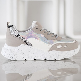 Kayla Sneakers Con Effetto Holo bianco grigio multicolore 2