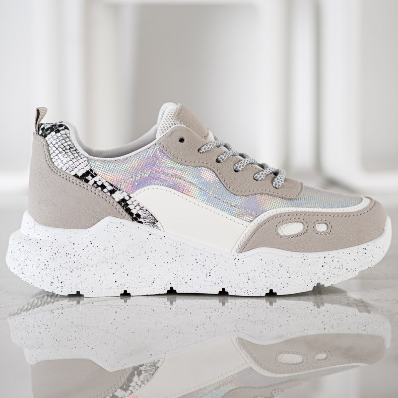 Kayla Sneakers Con Effetto Holo bianco grigio multicolore 2
