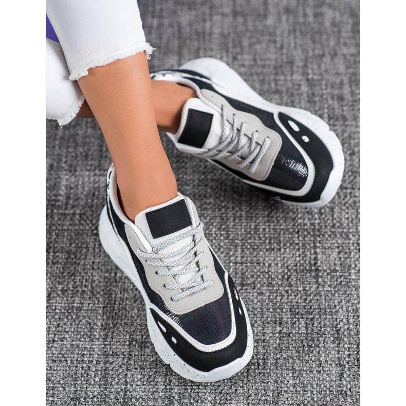 Kayla Sneakers Con Effetto Holo nero 2