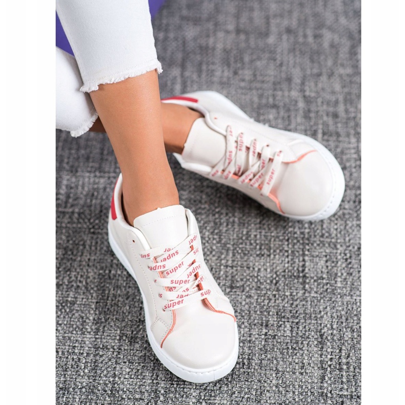 SHELOVET Scarpe sportive alla moda bianco rosso 1