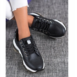SHELOVET Sneakers in ecopelle nero 1