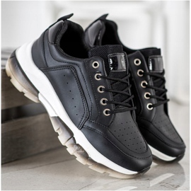 SHELOVET Sneakers in ecopelle nero 2