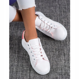 SHELOVET Scarpe sportive classiche bianco rosa 2