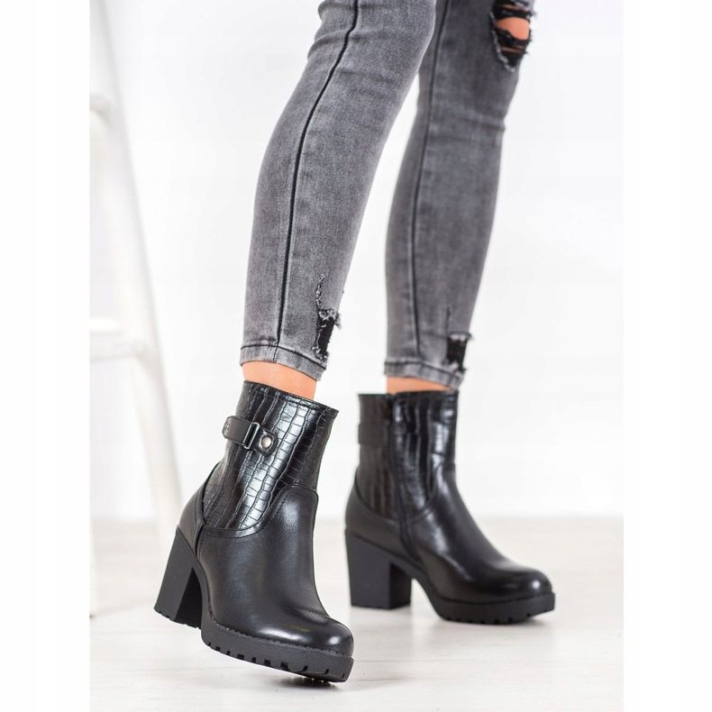 J. Star Stivali caldi sul post nero 1