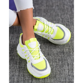 SHELOVET Comode Sneakers Con Rete bianco giallo 2