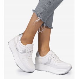 Scarpe sportive bianche, sneakers BK-20 bianco 2