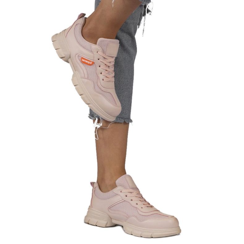 Scarpe sportive rosa alla moda C051 1