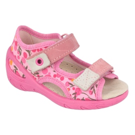 Scarpe per bambini Befado pu 065P143 beige rosa 1