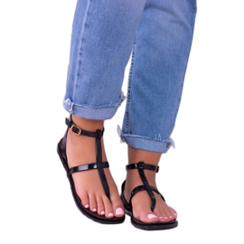 Lu Boo Sandali Romani, Giapponesi Lento Nero 2