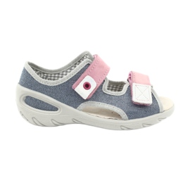Scarpe per bambini Befado 065X145 blu navy rosa grigio 1