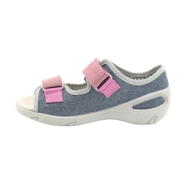 Scarpe per bambini Befado 065X145 blu navy rosa grigio 2