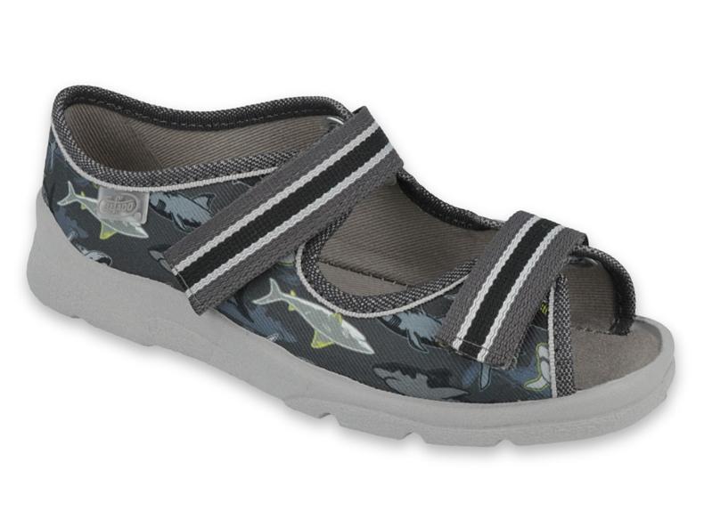 Scarpe per bambini Befado 969Y158 nero grigio 1