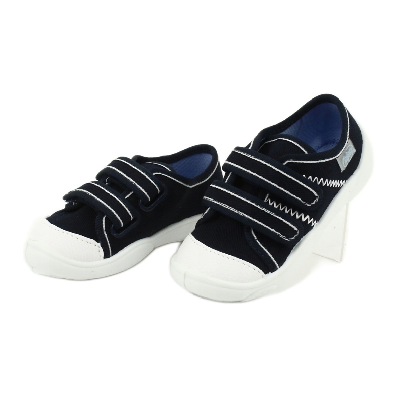 Scarpe per bambini Befado 907P118 bianca blu navy 3