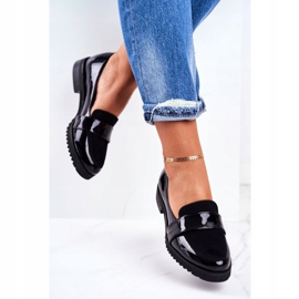 Mocassini da donna Lordsy in vernice nera Nicole 2589 nero 2