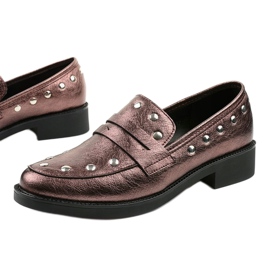 Scarpe basse marrone da donna C18-6297 rosso 1