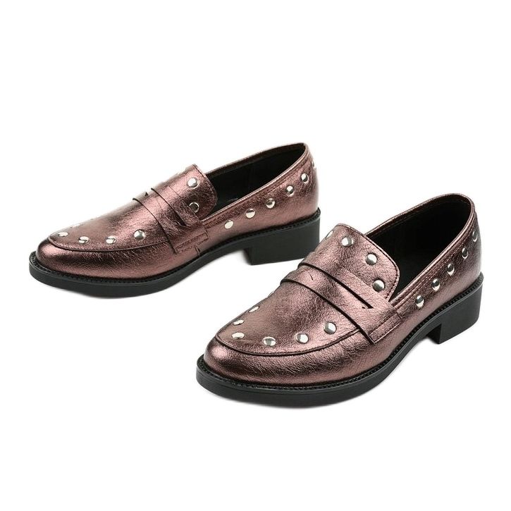 Scarpe basse marrone da donna C18-6297 rosso 2