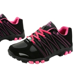 Trekking sportivo da donna nero W118 rosa 1