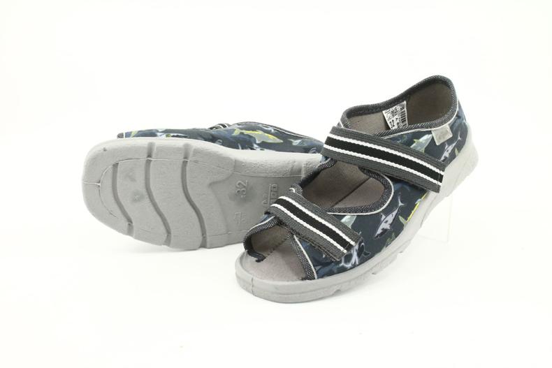 Scarpe per bambini Befado 969Y158 nero grigio 4