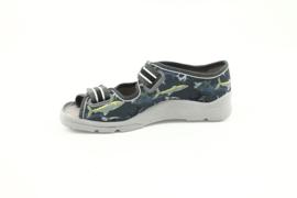 Scarpe per bambini Befado 969Y158 nero grigio 2